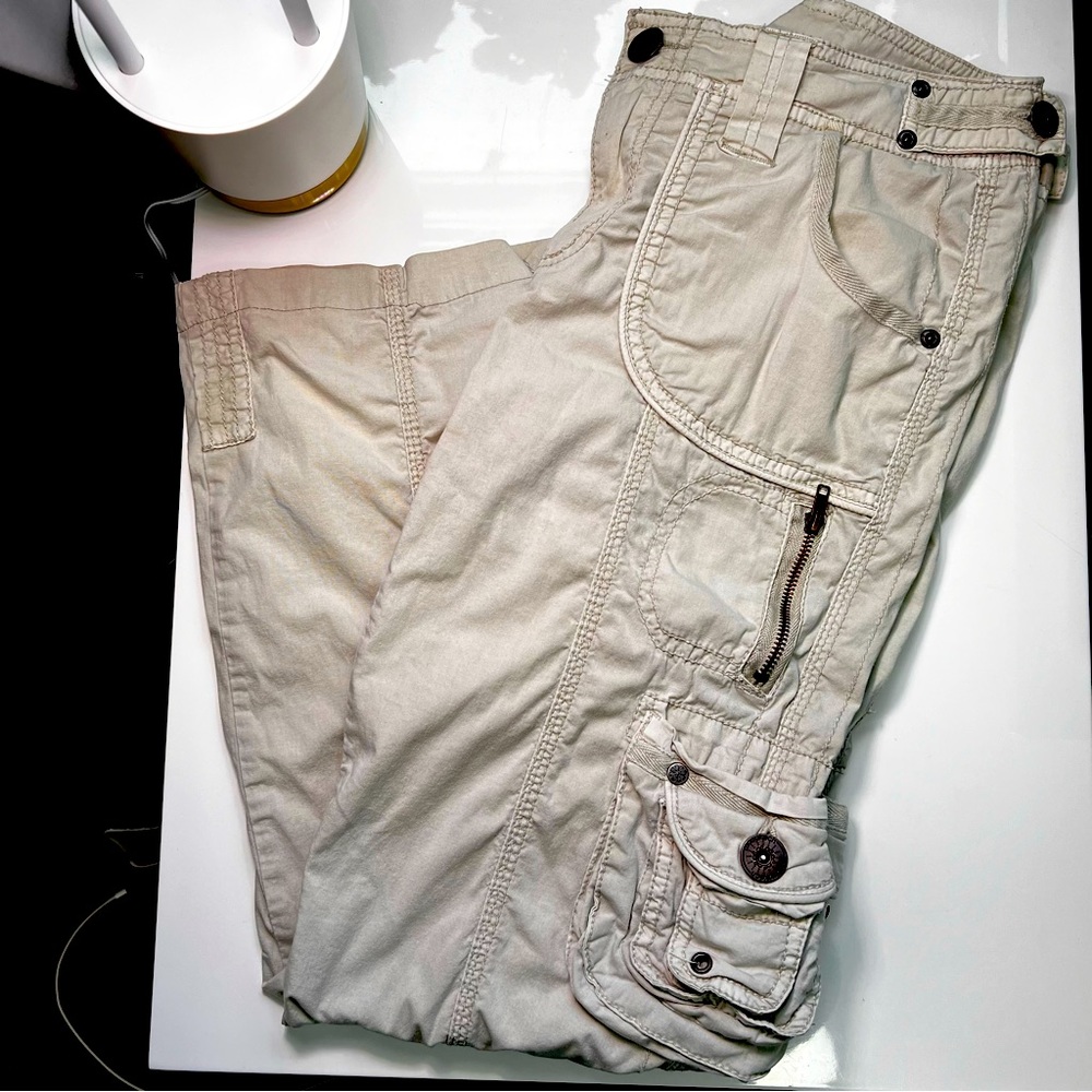Marrakech Low-rise Khaki Cargo Pants